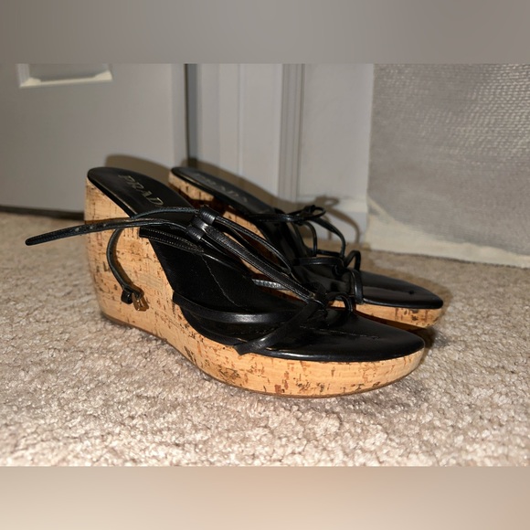 Prada Cork Wedges - Picture 2 of 10